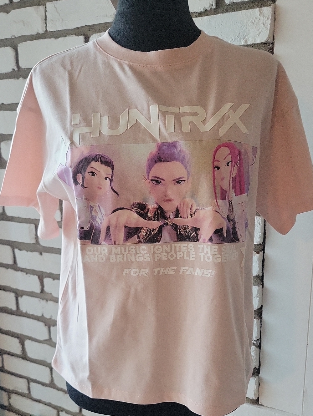 H&M K-POP Demon Hunters - Pink Logo Graphic Tee